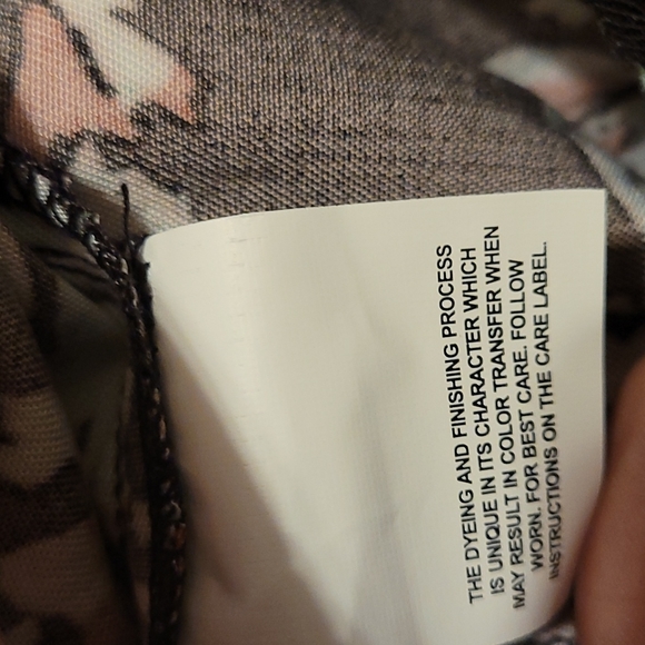 JESSICA SIMPSON CADIE FLORAL PRINT PANT SIZE L  BLACK FLORAL - Picture 10 of 10